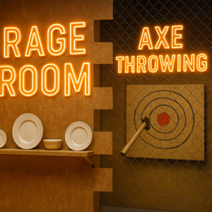 Kirvių mėtymas + Pykčio kambarys 2 asmenims
