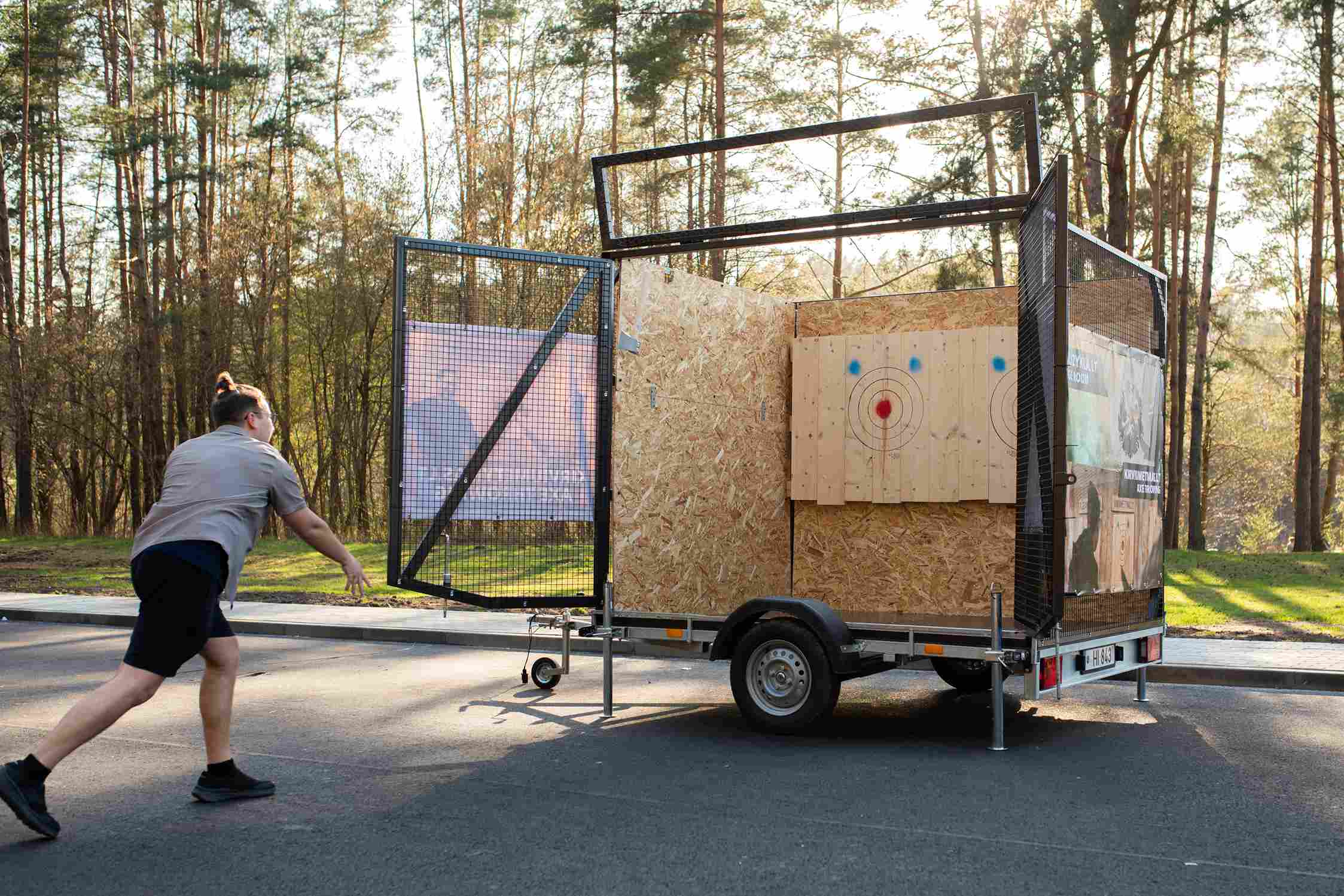 axe throwing trailer
